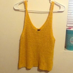 Yellow sweater tank top
